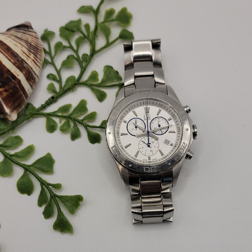 Esq By Movado Chronograph Stainless Steel Mens Watch